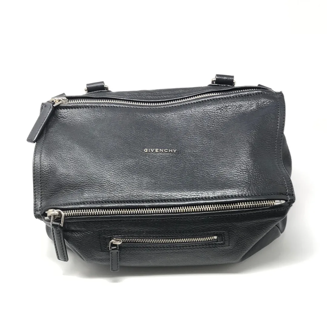 Givenchy Black Leather Medium Pandora with Silver Hardware