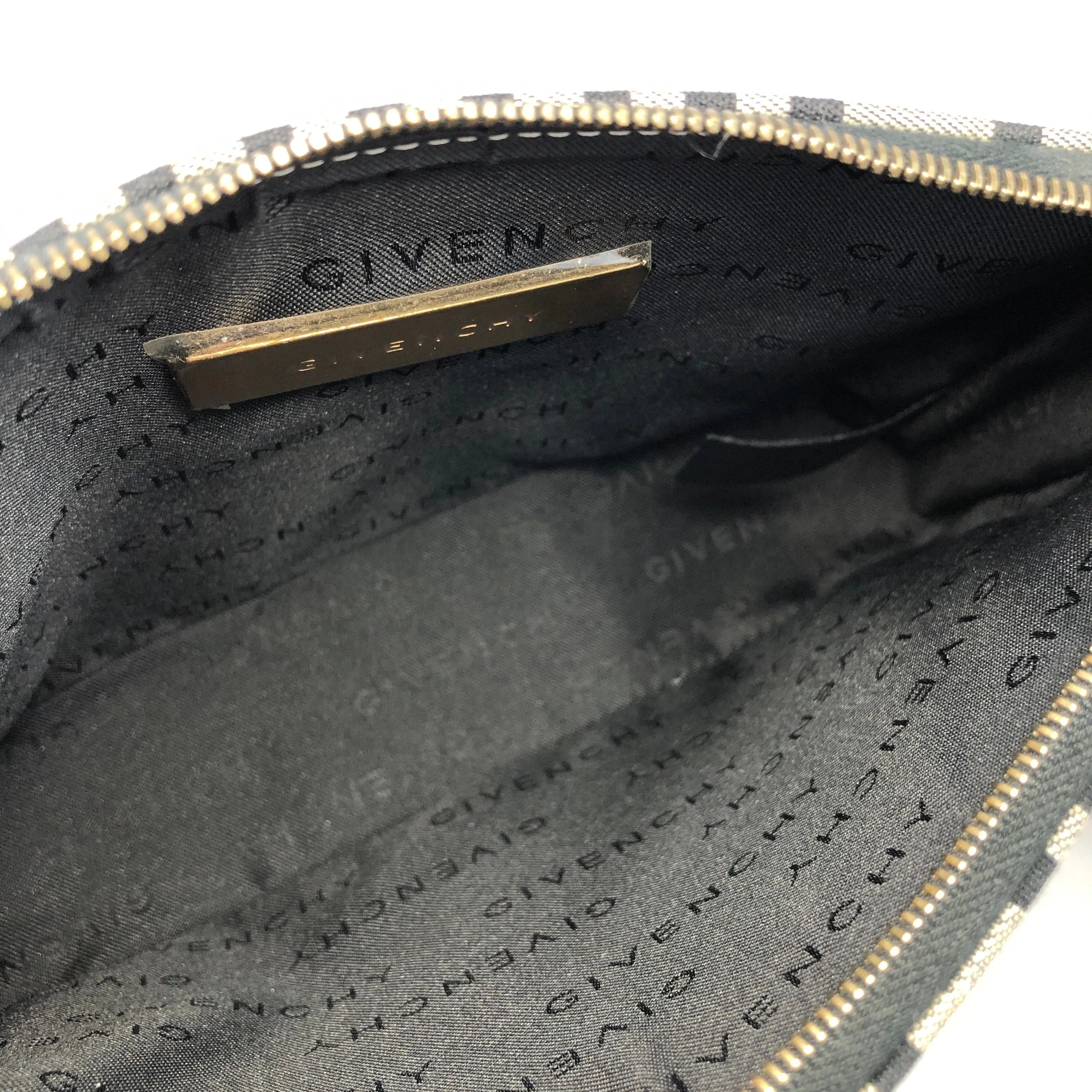 GIVENCHY Monogram Logo Canvas Hobo bag Handbag Black Vintage Old 3yxbf7