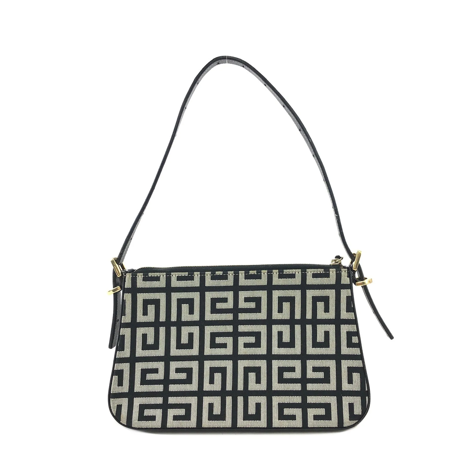 GIVENCHY Monogram Logo Canvas Hobo bag Handbag Black Vintage Old 3yxbf7