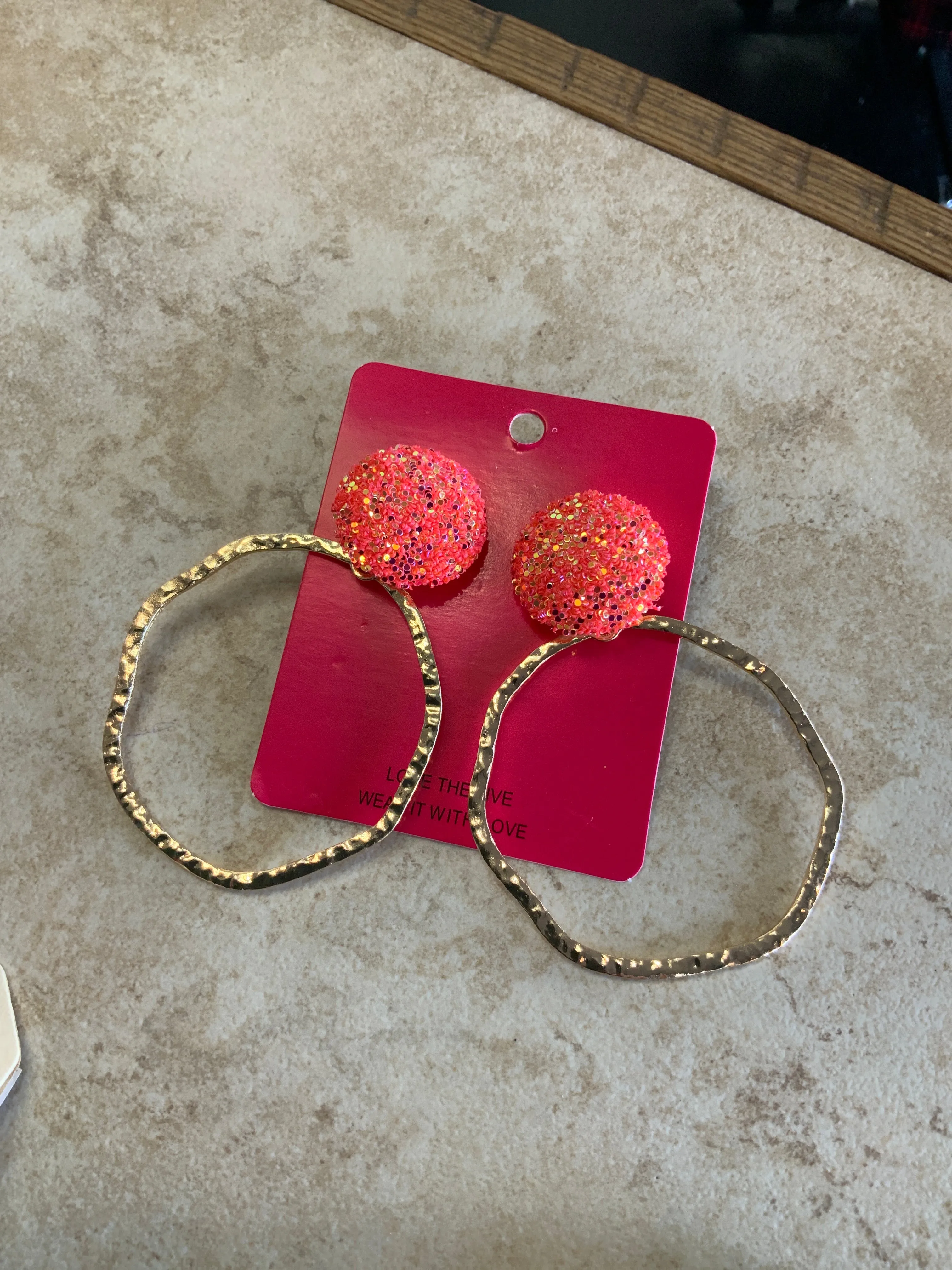 Glitter/Gold Earrings