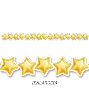 Gold Mylar Balloon Stars Border