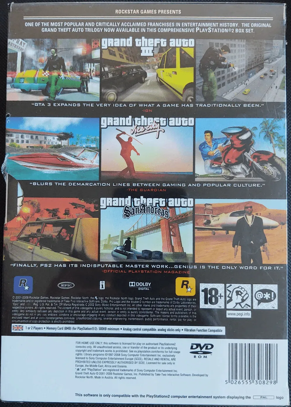 Grand Theft Auto The Trilogy (forseglet m. små brud i)