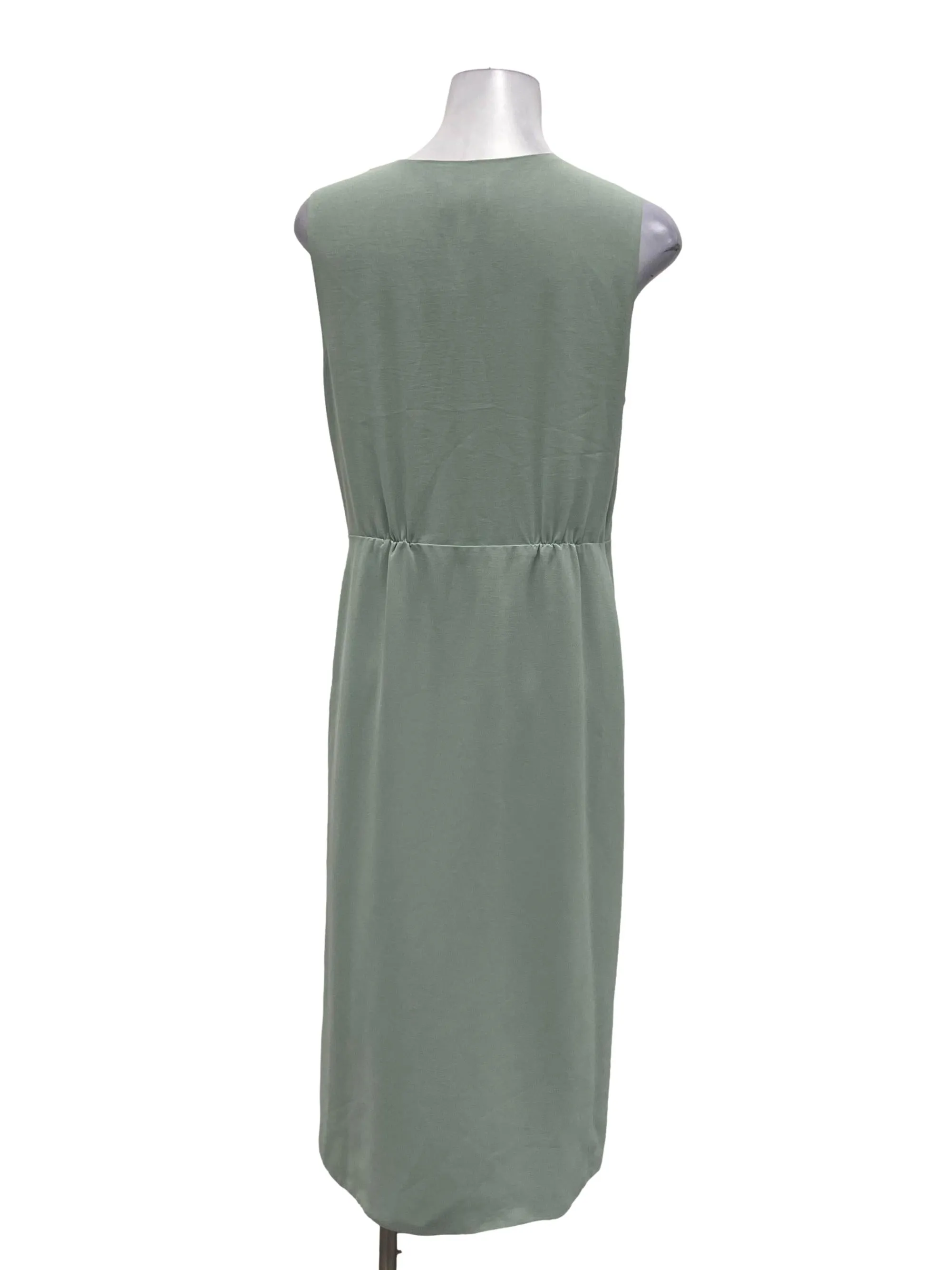 Green V-Neck Sleeveless Maxi Dress OSN