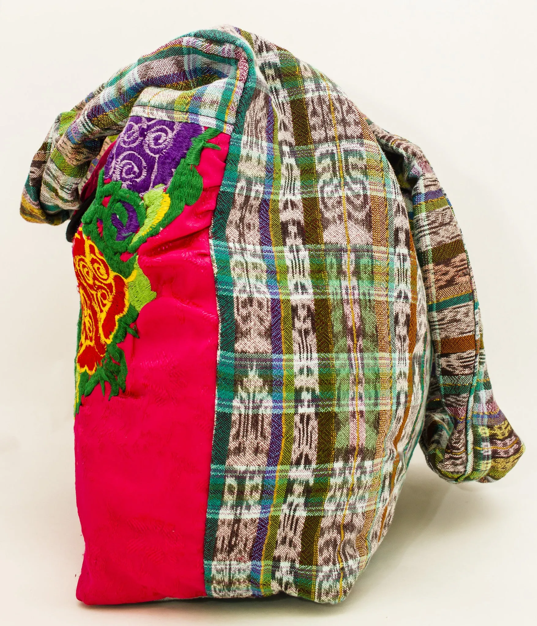 GUATEMALA PURSE HAND EMBROIDERED FLOWERS BAG X-LARGE GPL008