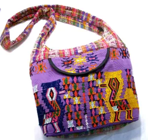 GUATEMALA PURSE HAND EMBROIDERED FLOWERS HOBO BAG X-LARGE GPL016