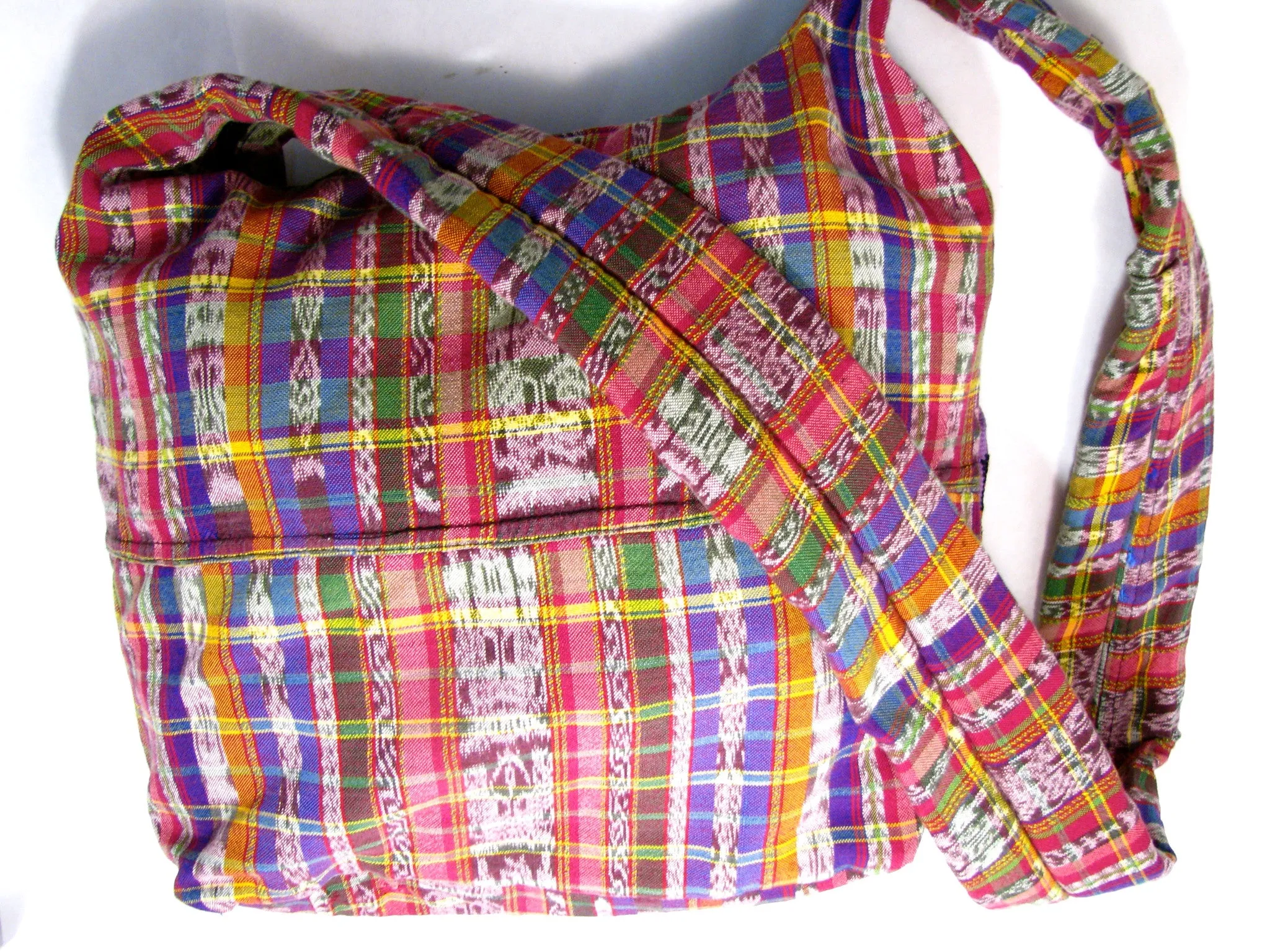 GUATEMALA PURSE HAND EMBROIDERED FLOWERS HOBO BAG X-LARGE GPL016