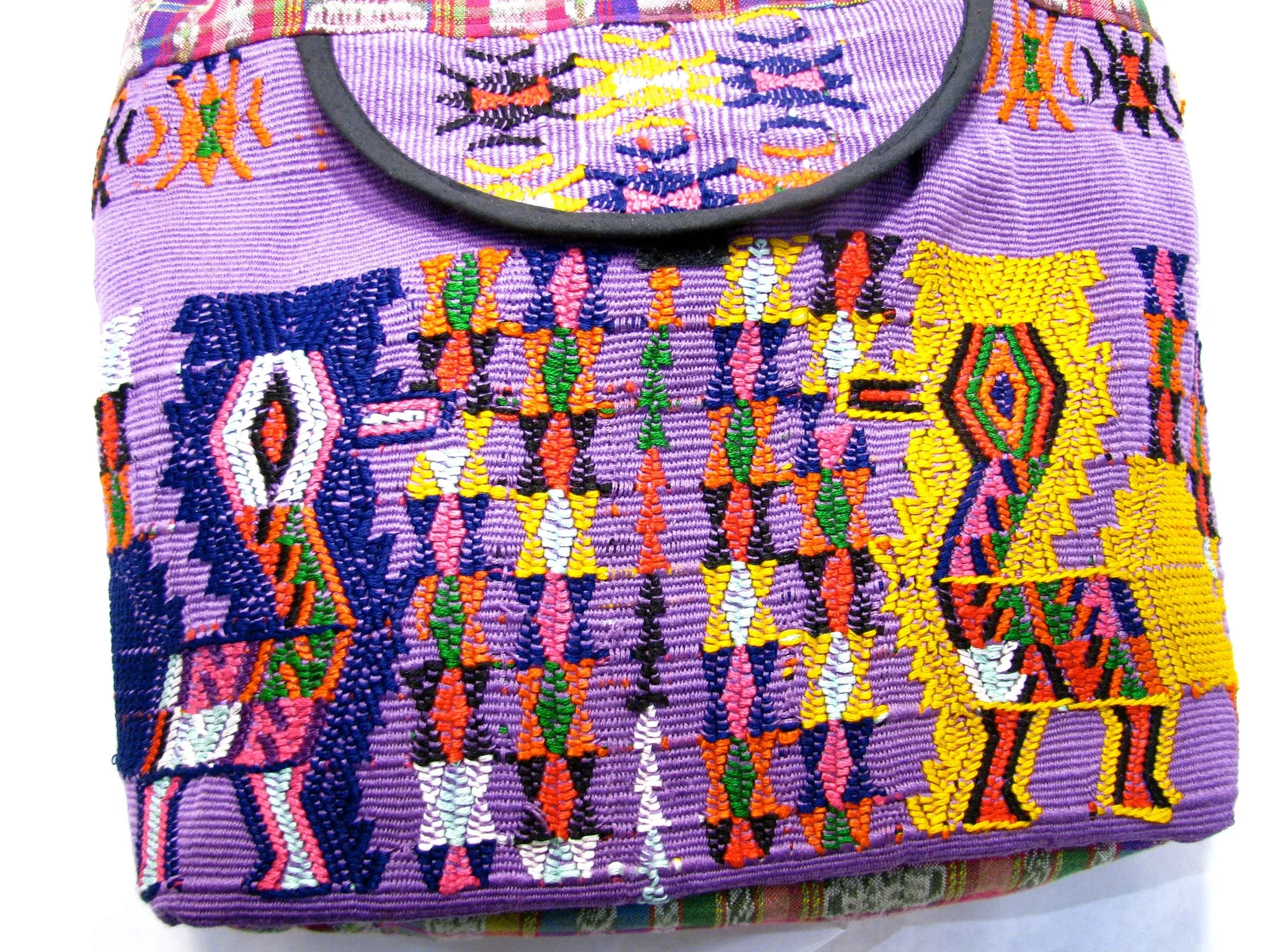GUATEMALA PURSE HAND EMBROIDERED FLOWERS HOBO BAG X-LARGE GPL016