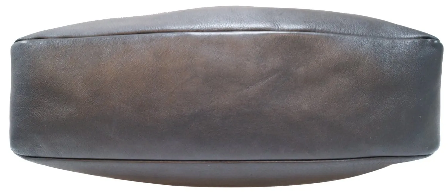 GUCCI Black Leather Horsebit Hobo Bag 115867