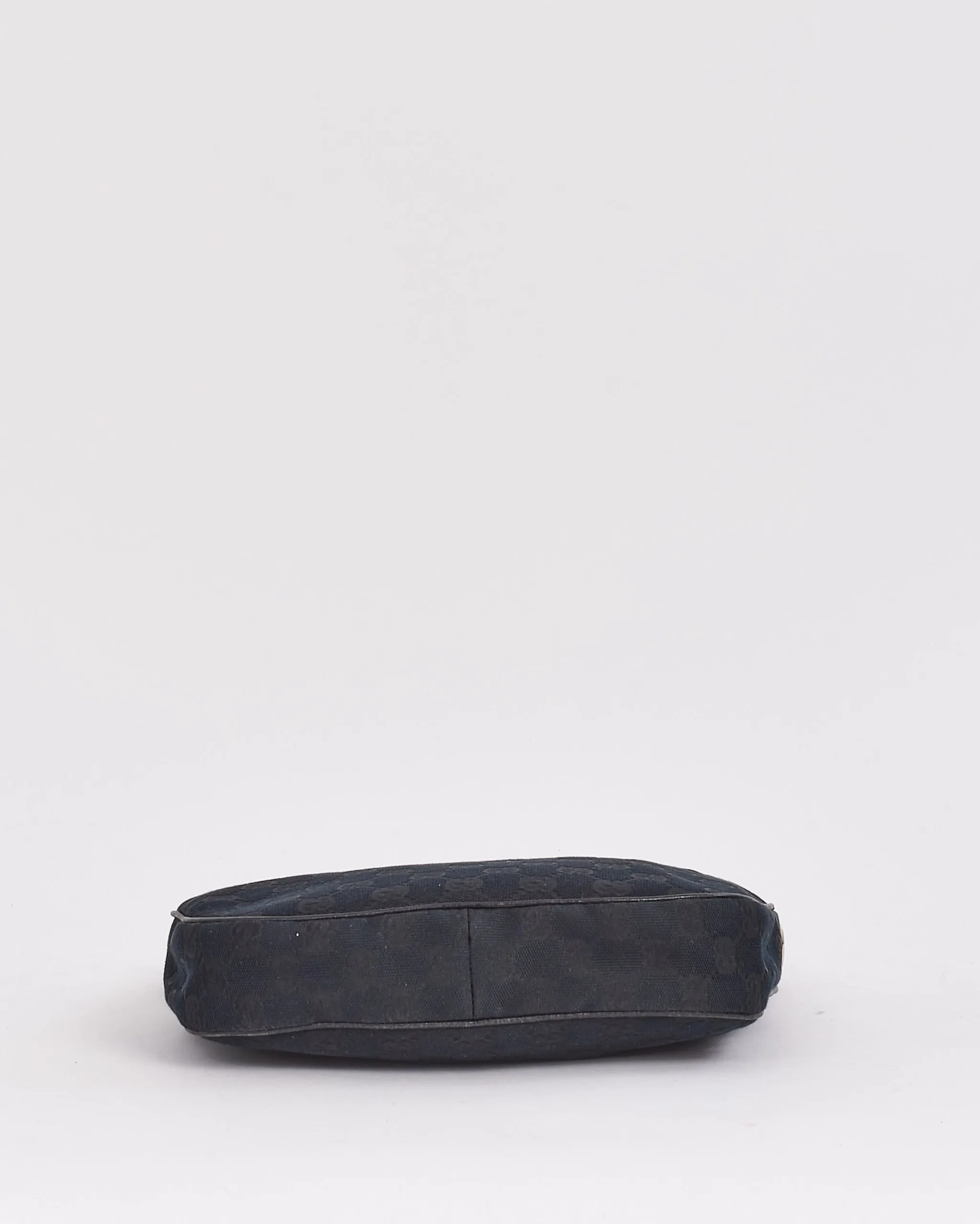 Gucci Black Monogram GG Canvas Small Hobo Bag