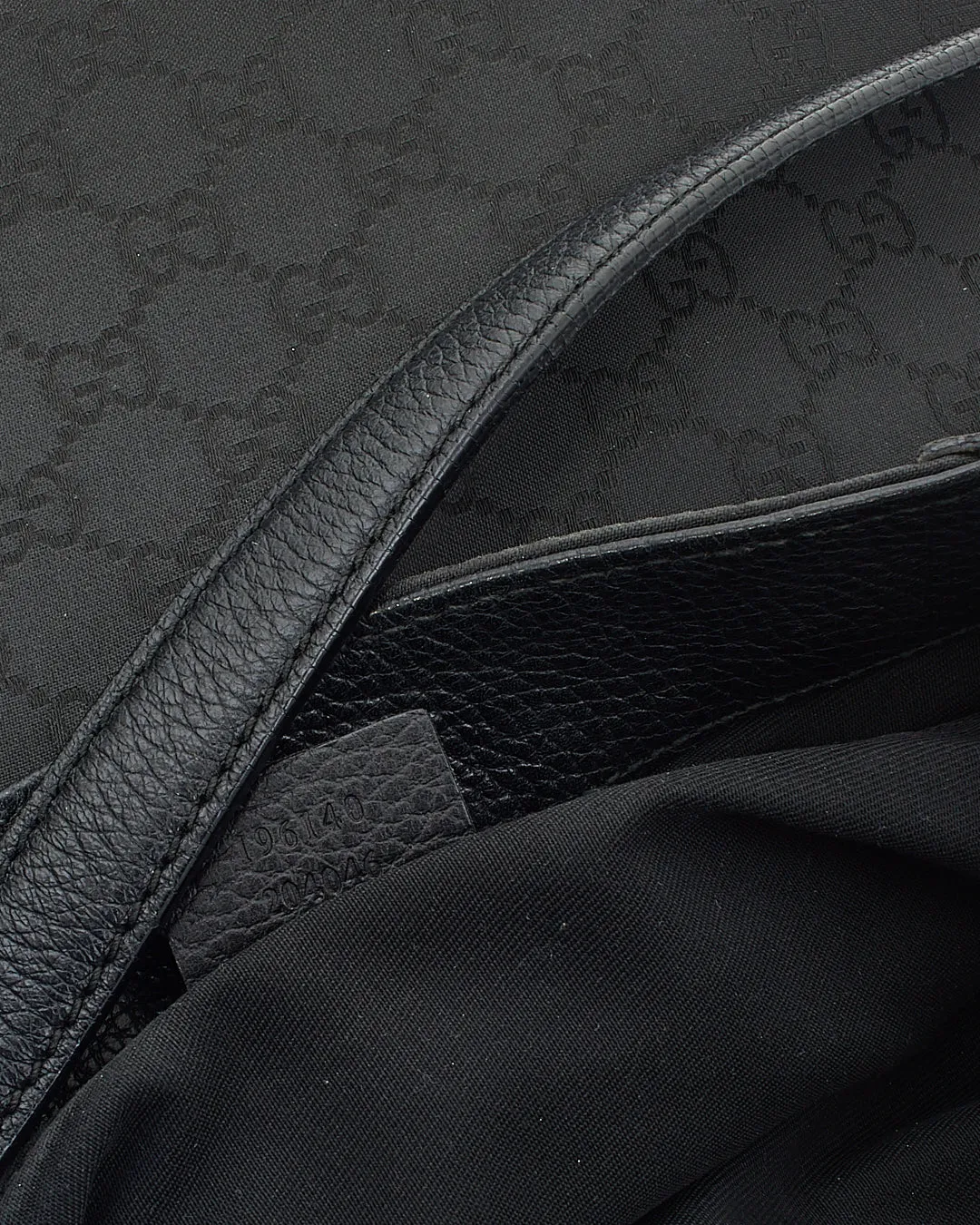 Gucci Black/Brown Monogram GG Canvas Hobo Shoulder Bag