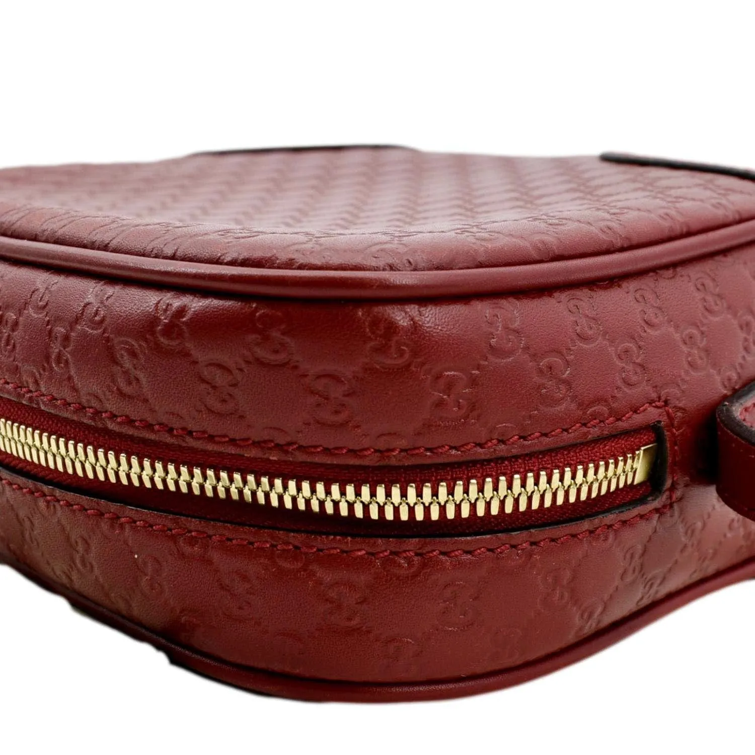 GUCCI Bree Micro GG Leather Crossbody Bag Red 449413