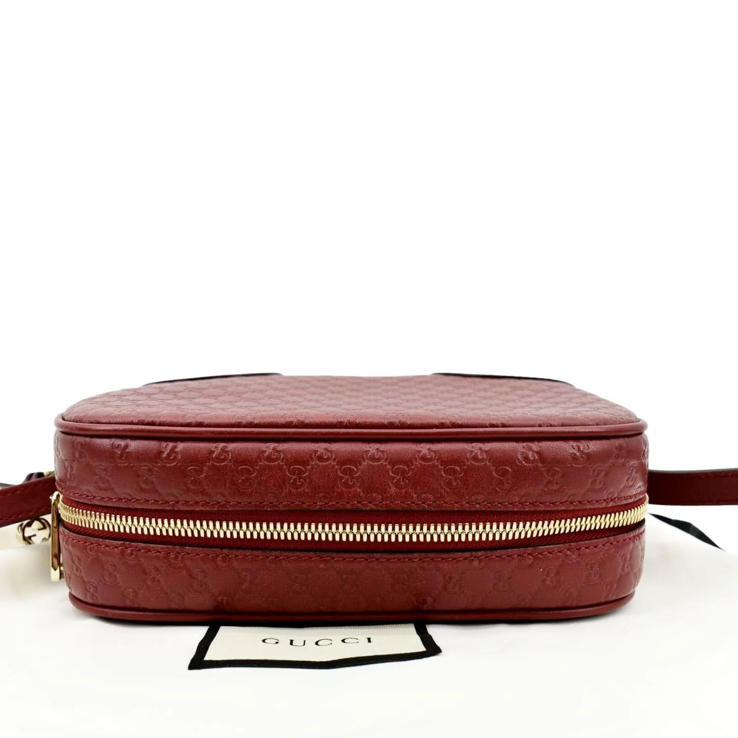 GUCCI Bree Micro GG Leather Crossbody Bag Red 449413