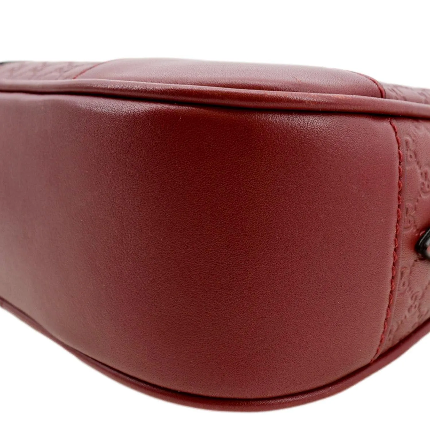 GUCCI Bree Micro GG Leather Crossbody Bag Red 449413