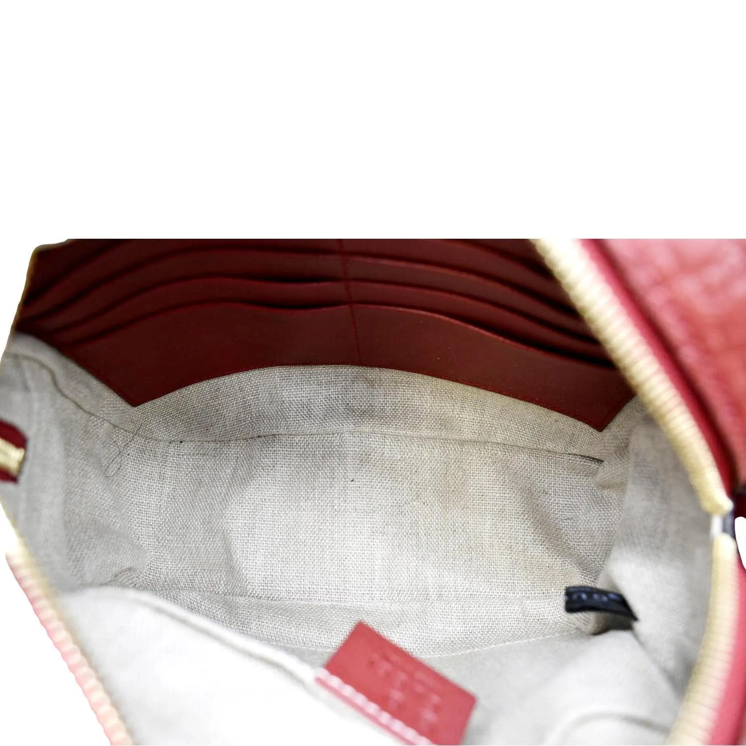 GUCCI Bree Micro GG Leather Crossbody Bag Red 449413