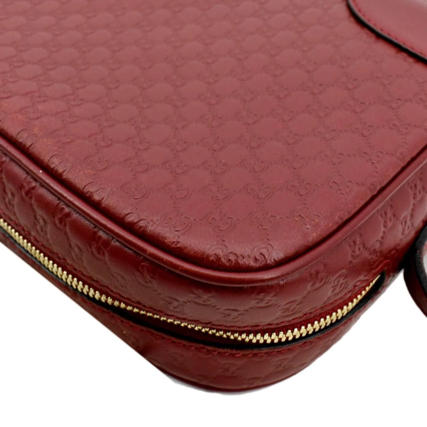 GUCCI Bree Micro GG Leather Crossbody Bag Red 449413