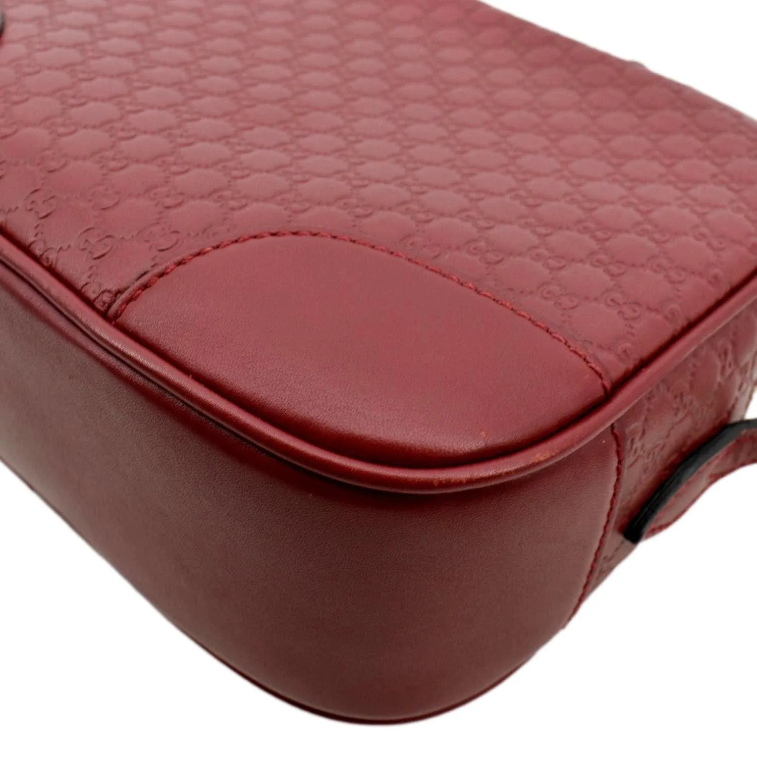 GUCCI Bree Micro GG Leather Crossbody Bag Red 449413