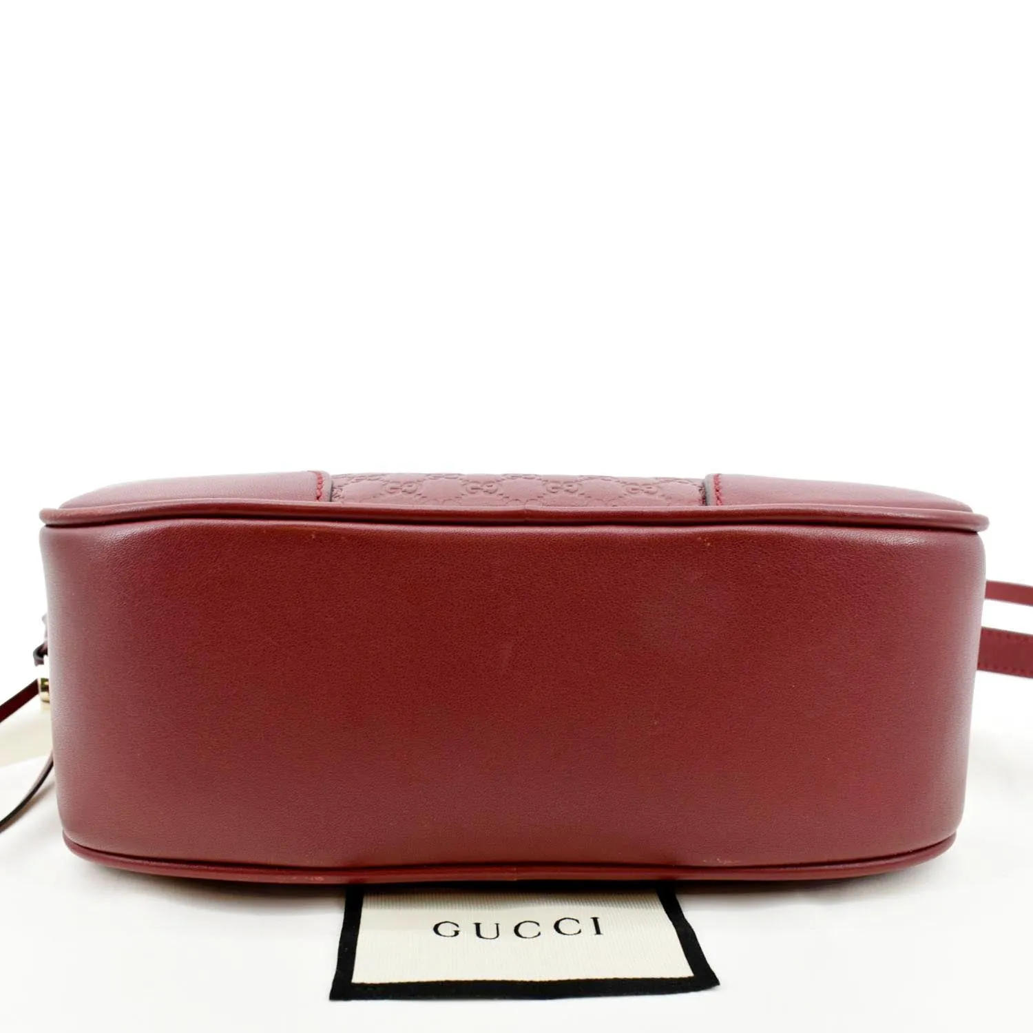 GUCCI Bree Micro GG Leather Crossbody Bag Red 449413