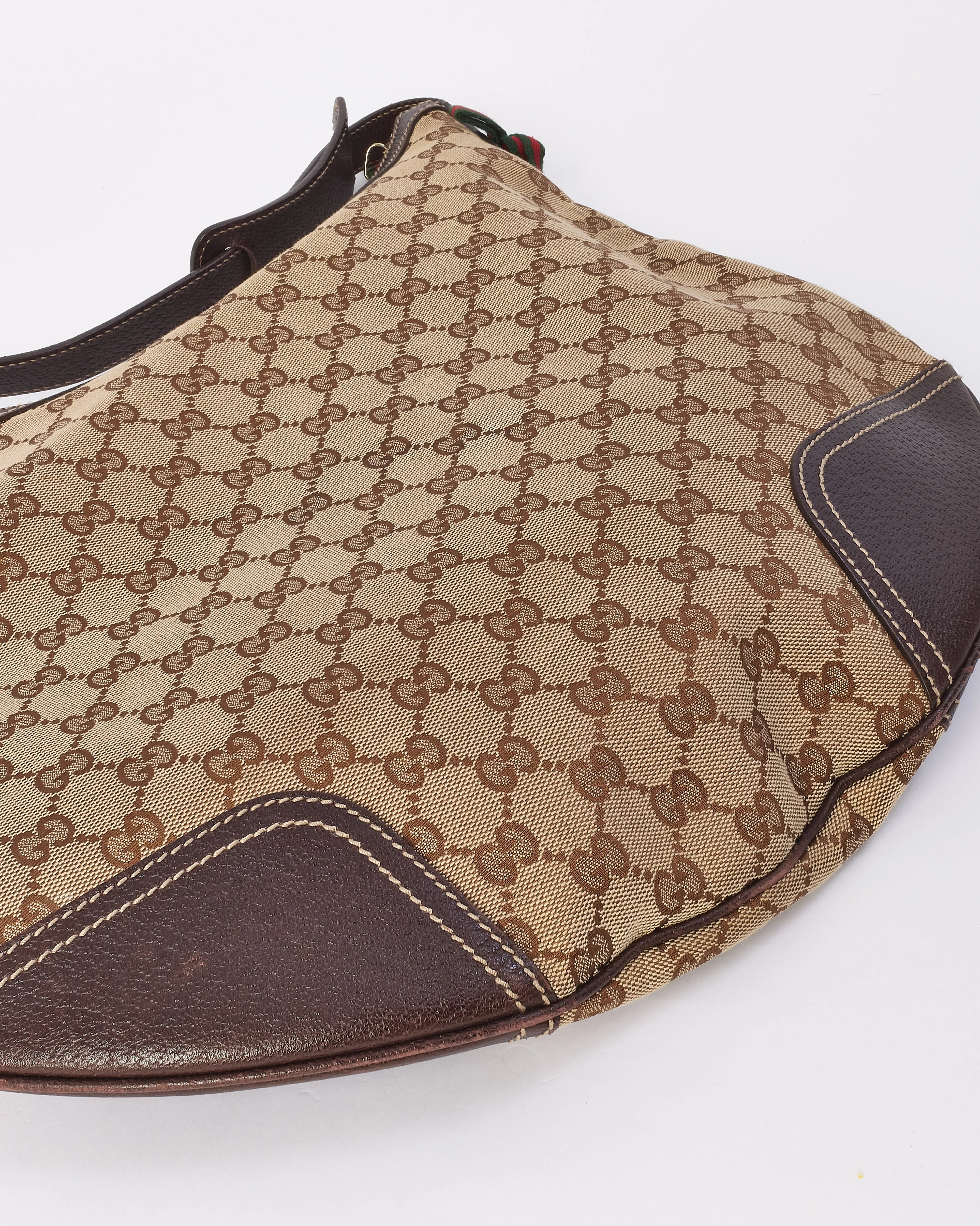Gucci Brown Canvas Princy GG Hobo Bag