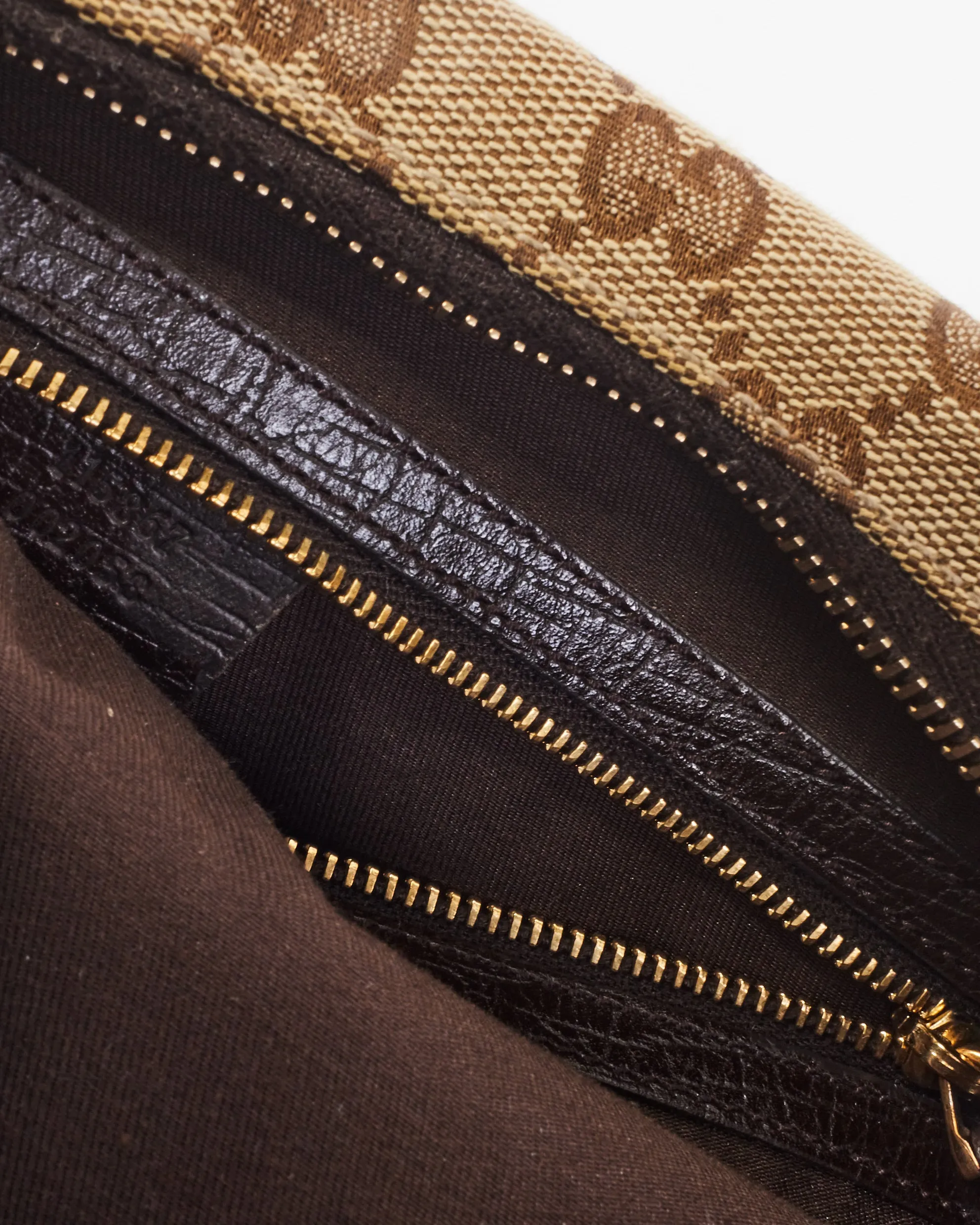 Gucci Brown GG Monogram Canvas Horsebit Hobo Shoulder Bag