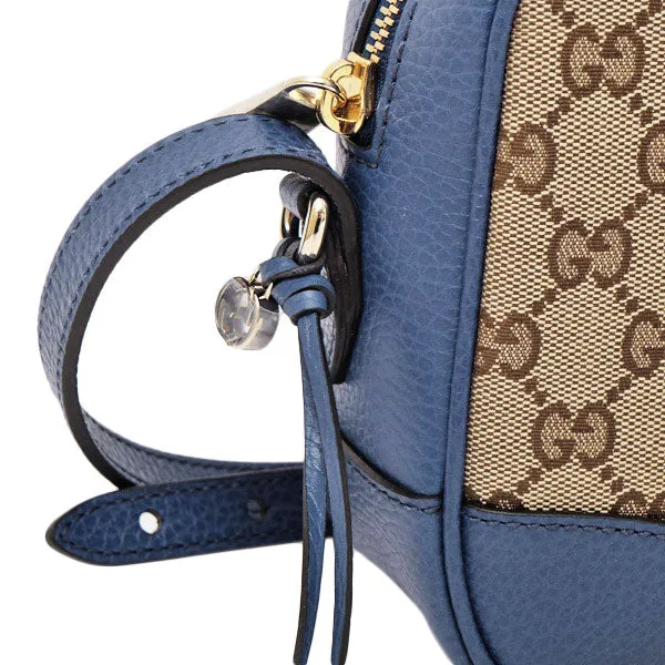 Gucci Canvas Supreme Camera Bag Caspian Blue