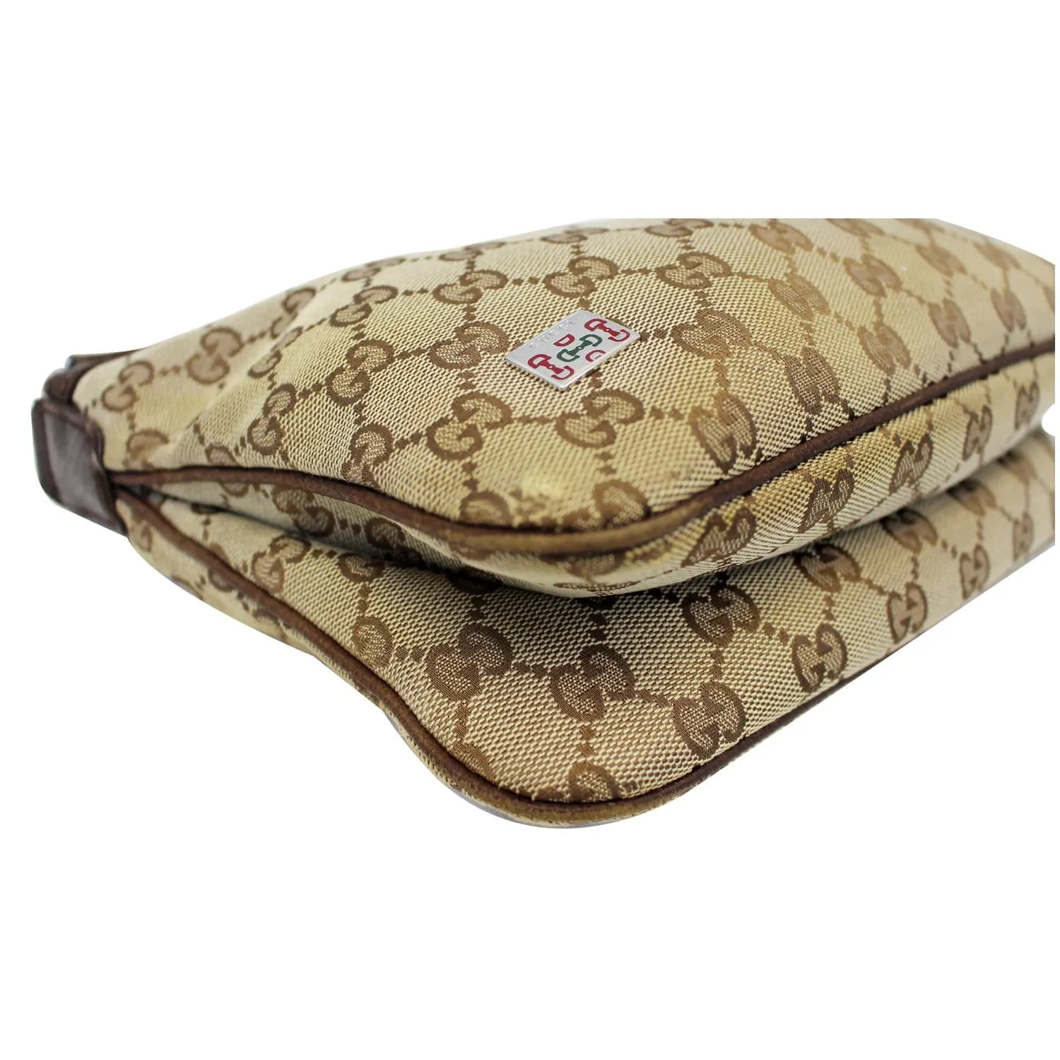 GUCCI GG Canvas Horsebit Hobo Bag Beige