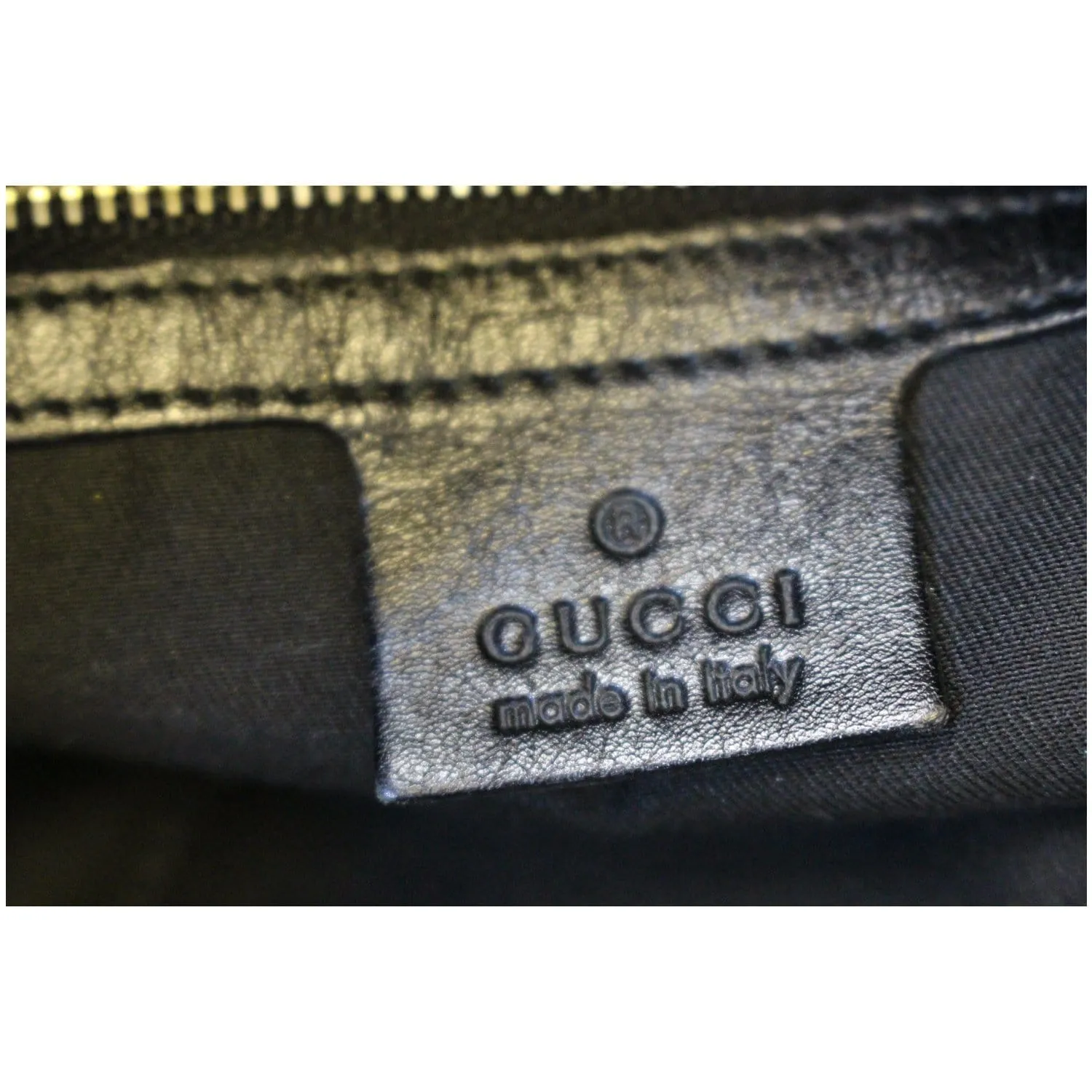 GUCCI GG Canvas Horsebit Medium Wave Hobo Bag Black