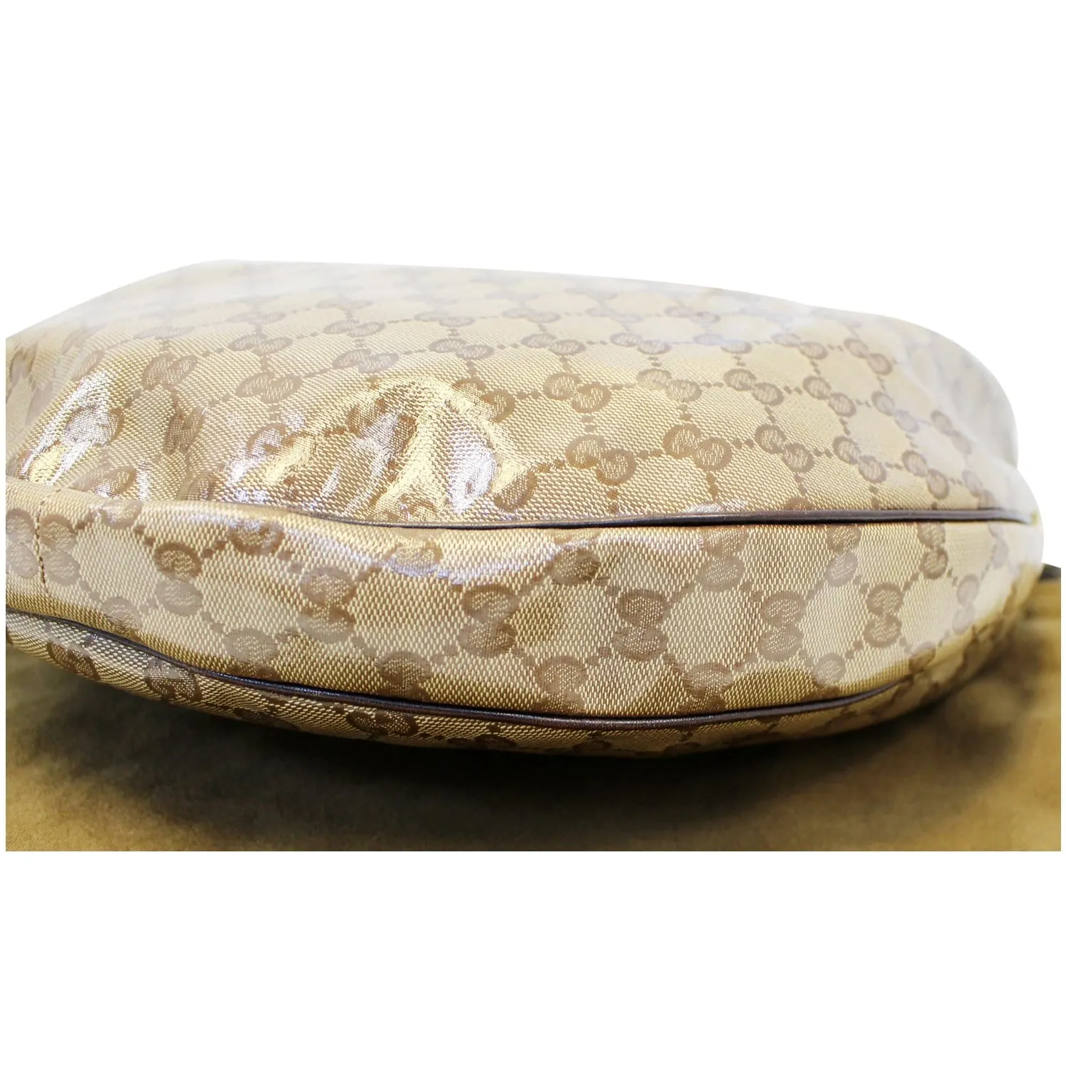GUCCI GG Crystal Duchessa Hobo Bag Beige