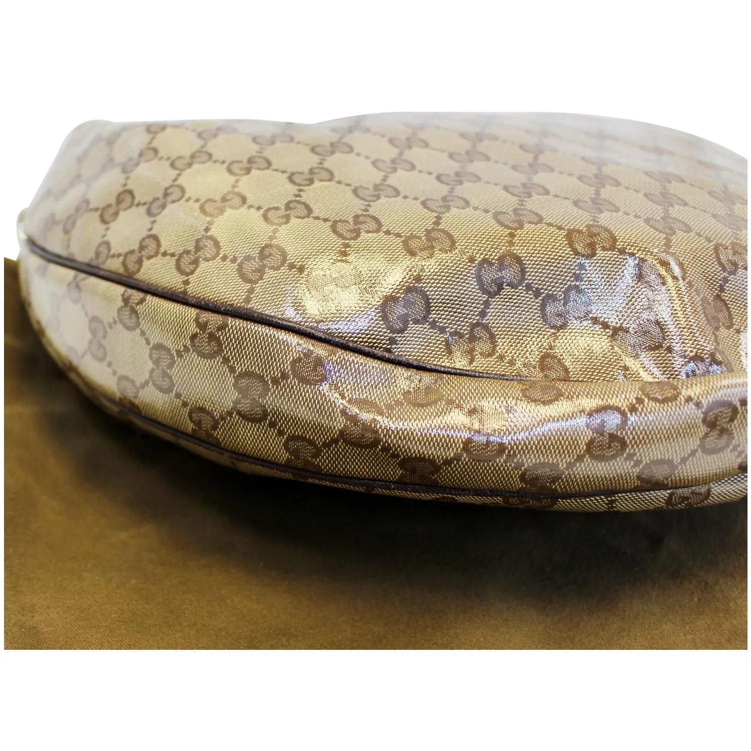 GUCCI GG Crystal Duchessa Hobo Bag Beige