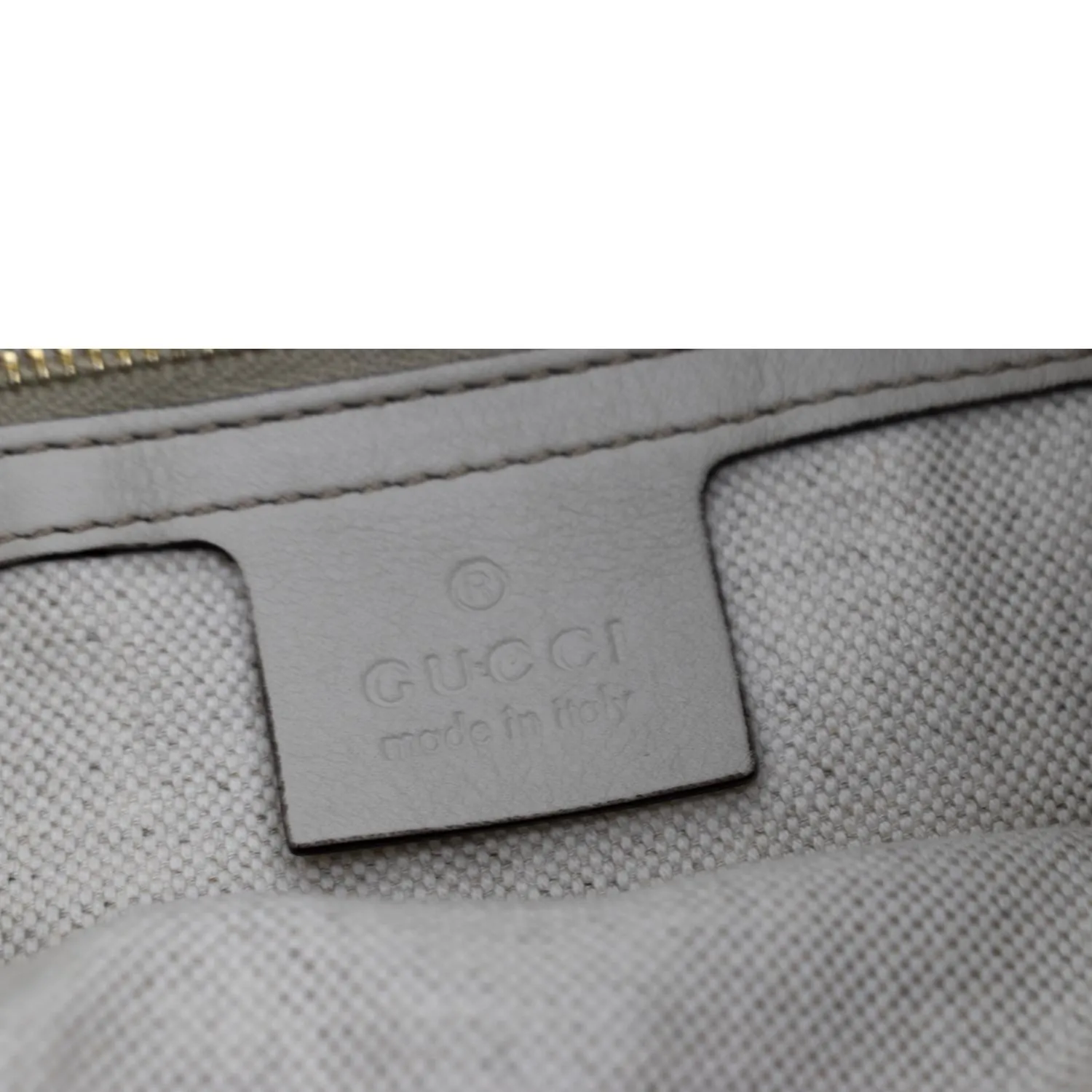GUCCI GG Guccissima Leather Hobo Bag Ivory 336754