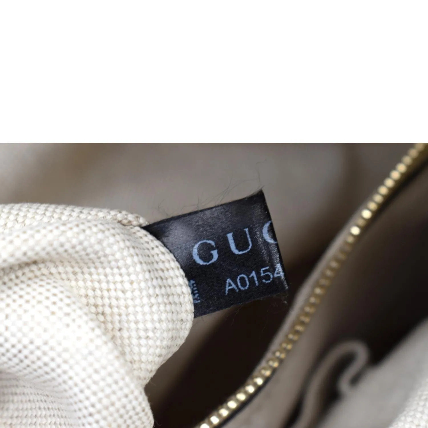 GUCCI GG Guccissima Leather Hobo Bag Ivory 336754