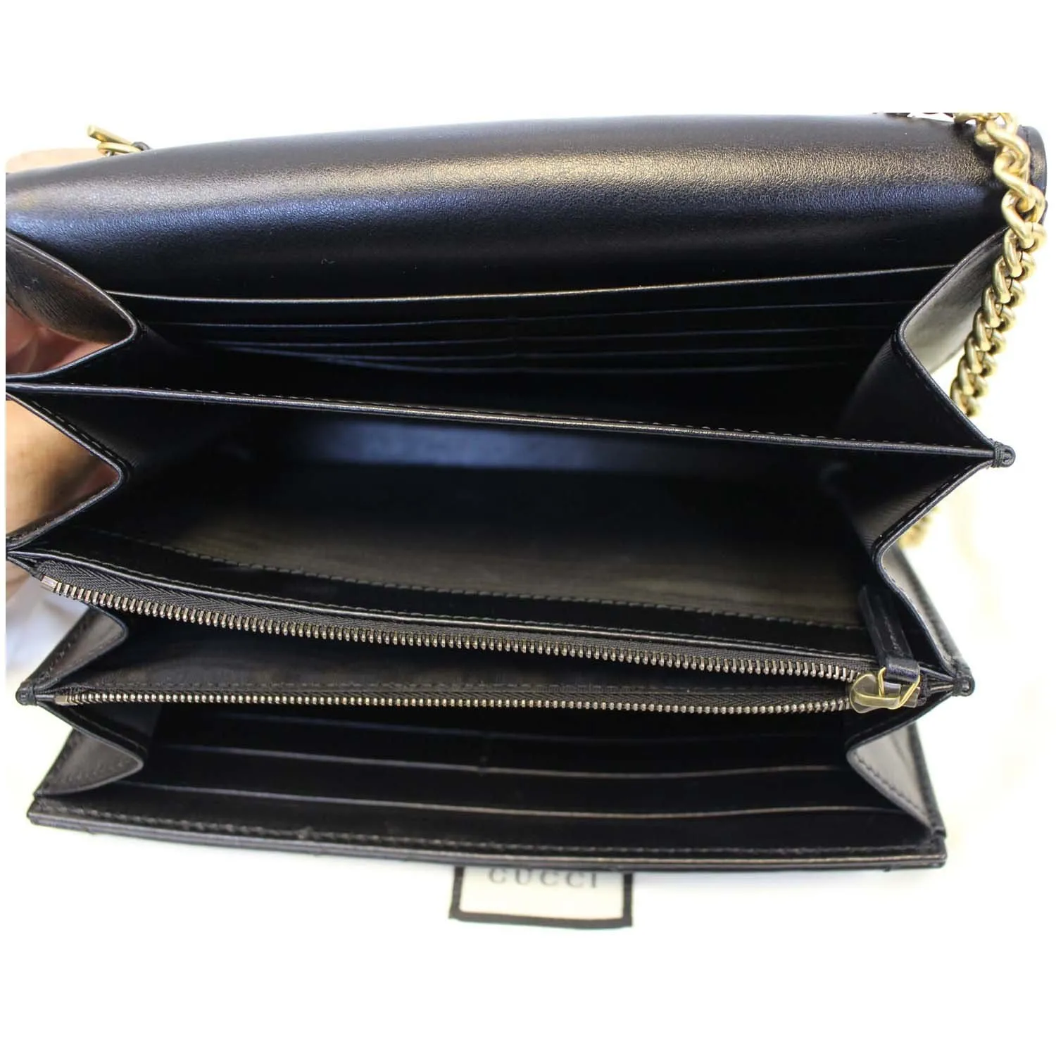 GUCCI GG Marmont Matelasse Black Leather Mini Crossbody Bag