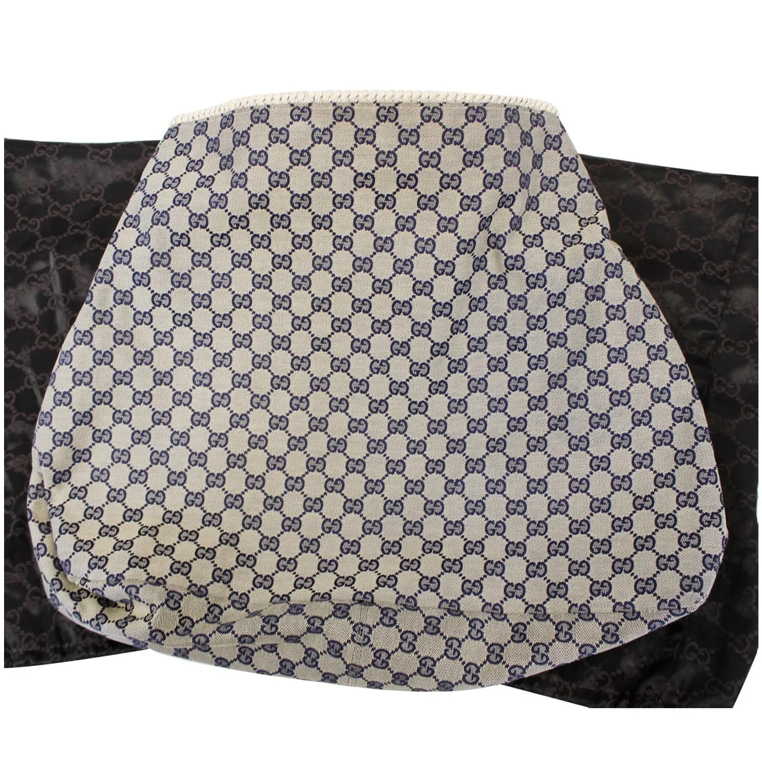 GUCCI Horsebit GG Canvas Large Hobo Bag Blue/White 114900