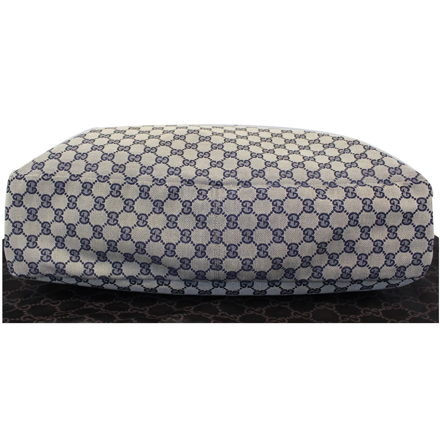 GUCCI Horsebit GG Canvas Large Hobo Bag Blue/White 114900