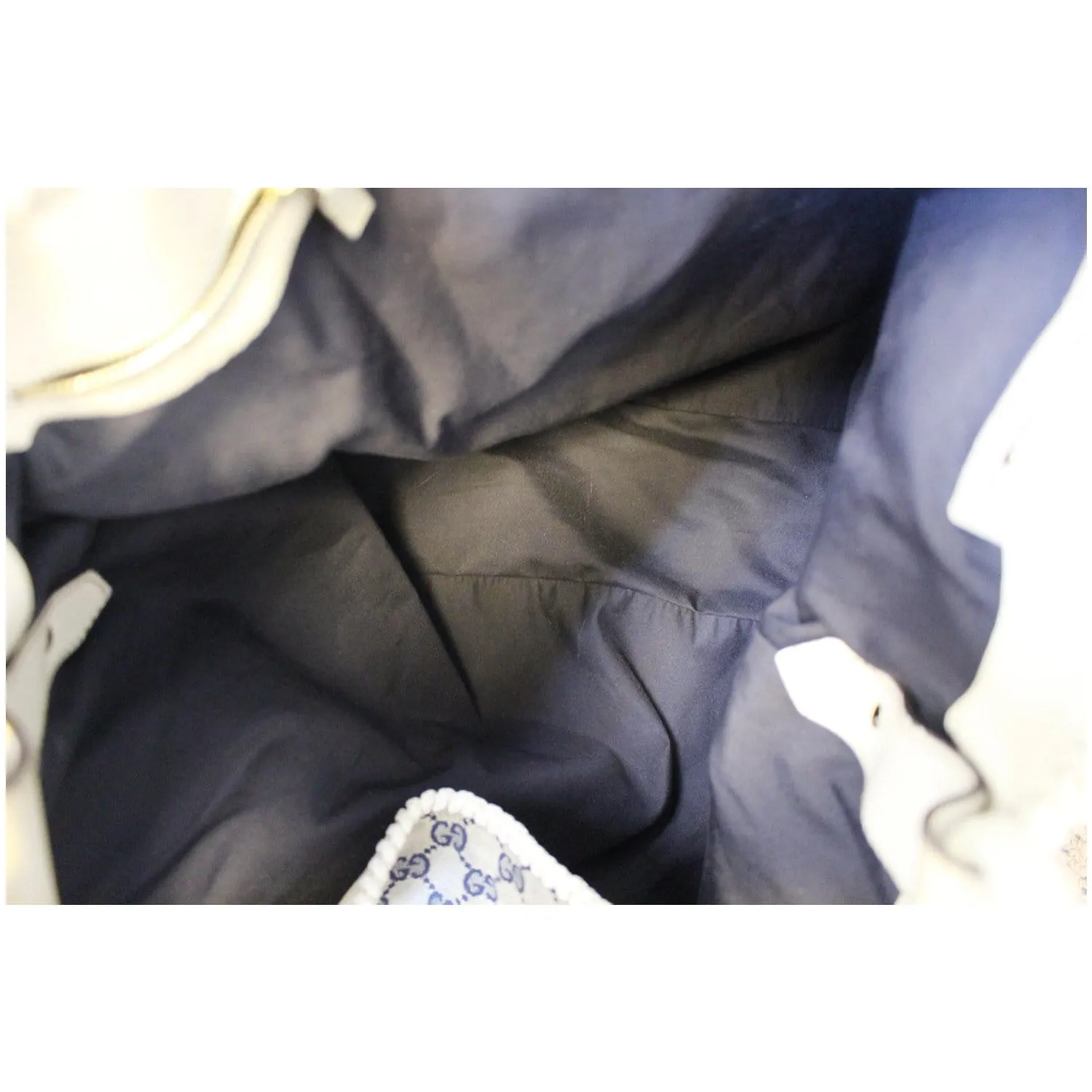 GUCCI Horsebit GG Canvas Large Hobo Bag Blue/White 114900