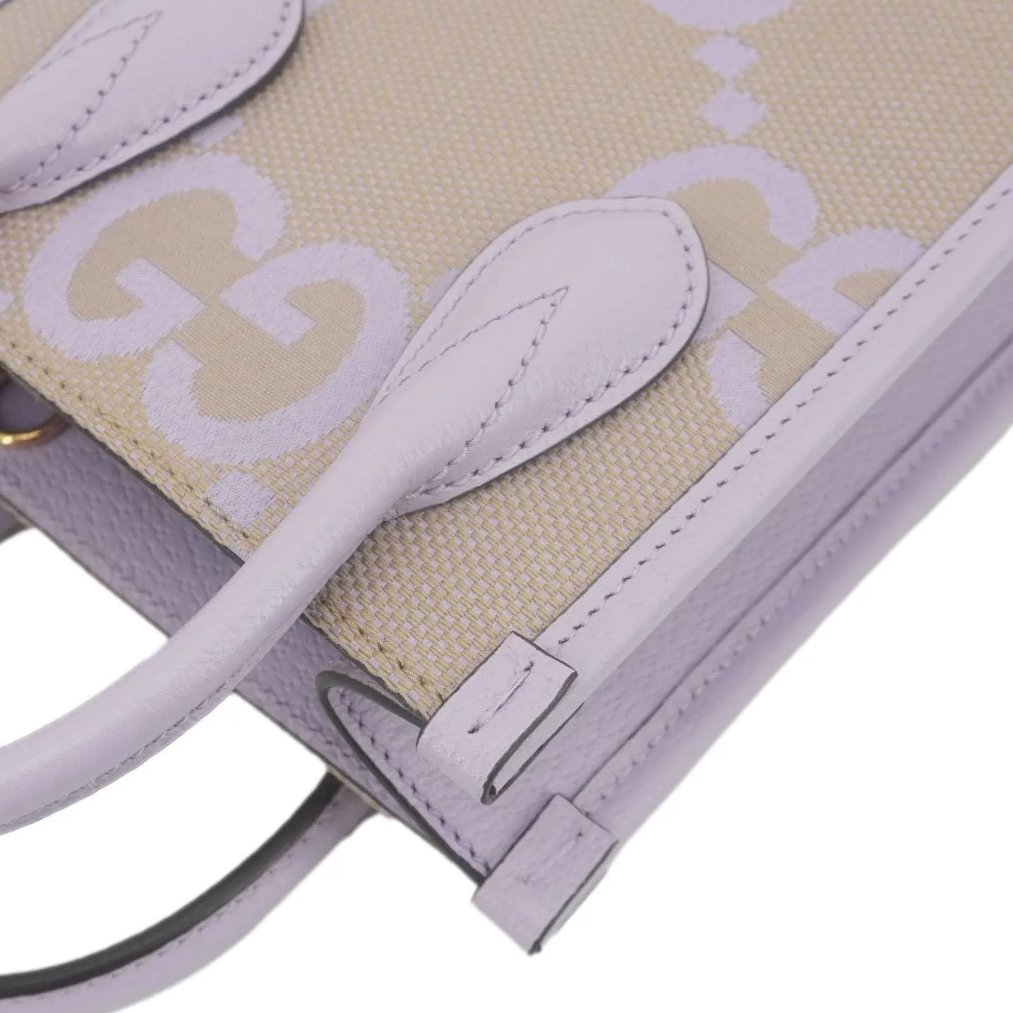 GUCCI Jumbo GG Canvas Mini Tote Bag Purple  671623