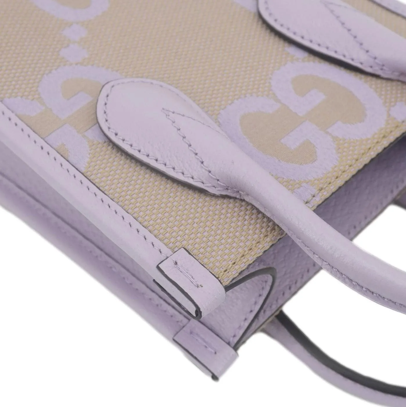 GUCCI Jumbo GG Canvas Mini Tote Bag Purple  671623