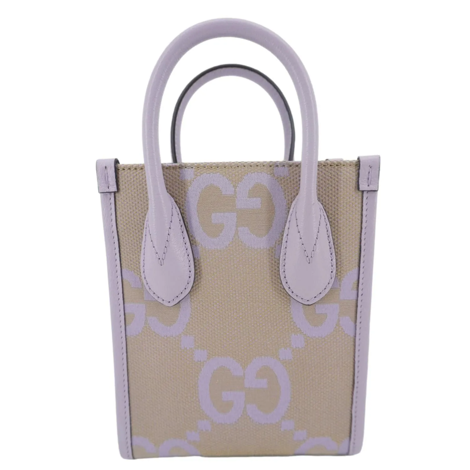 GUCCI Jumbo GG Canvas Mini Tote Bag Purple  671623