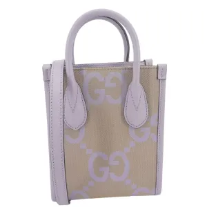 GUCCI Jumbo GG Canvas Mini Tote Bag Purple  671623