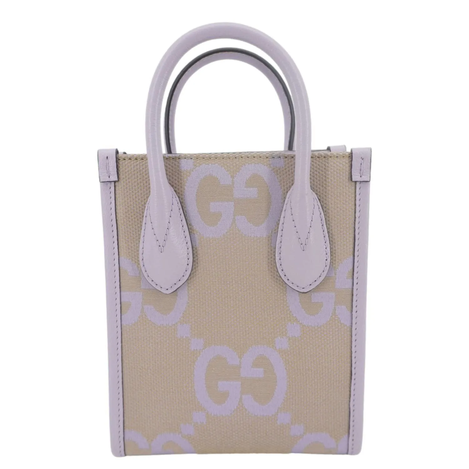 GUCCI Jumbo GG Canvas Mini Tote Bag Purple  671623