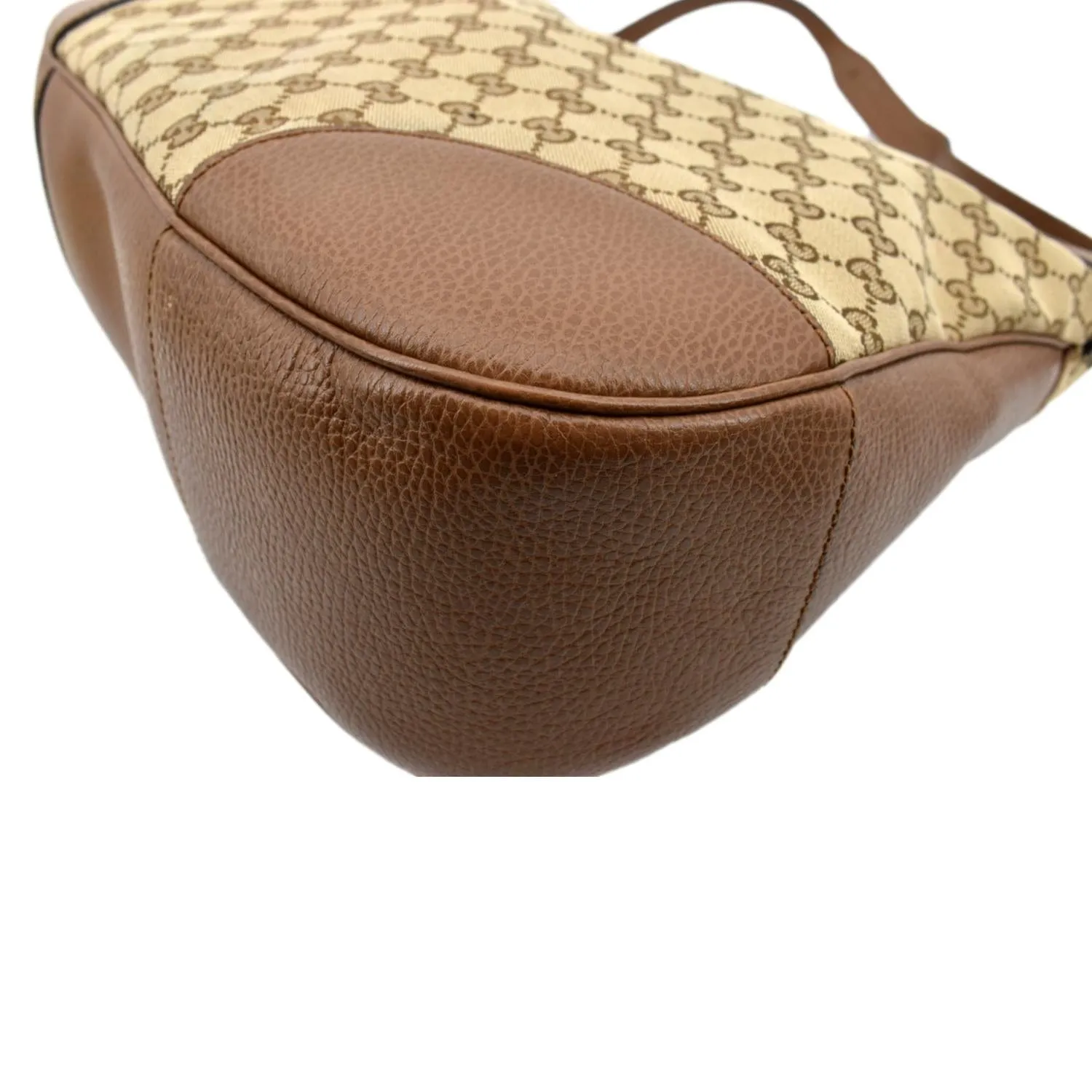 GUCCI Large Bree GG Canvas Hobo Bag Brown 449244