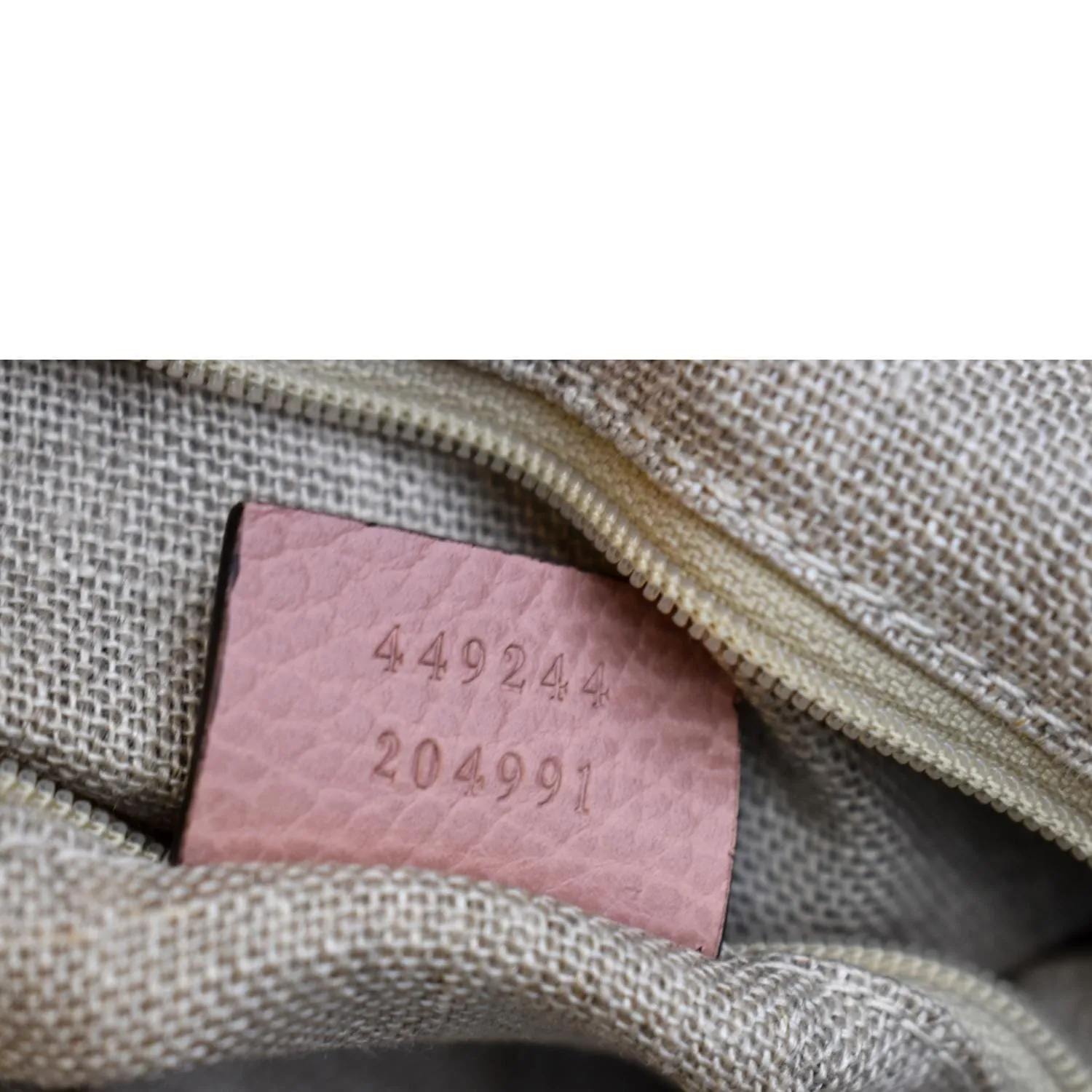 GUCCI Large Bree GG Canvas Hobo Bag Pink 449244