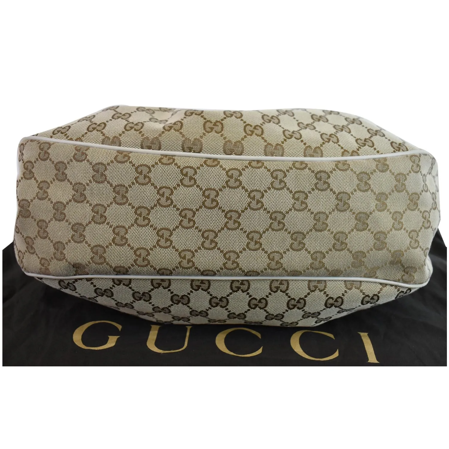 GUCCI Medium Sukey GG Canvas Hobo Bag Beige 232955