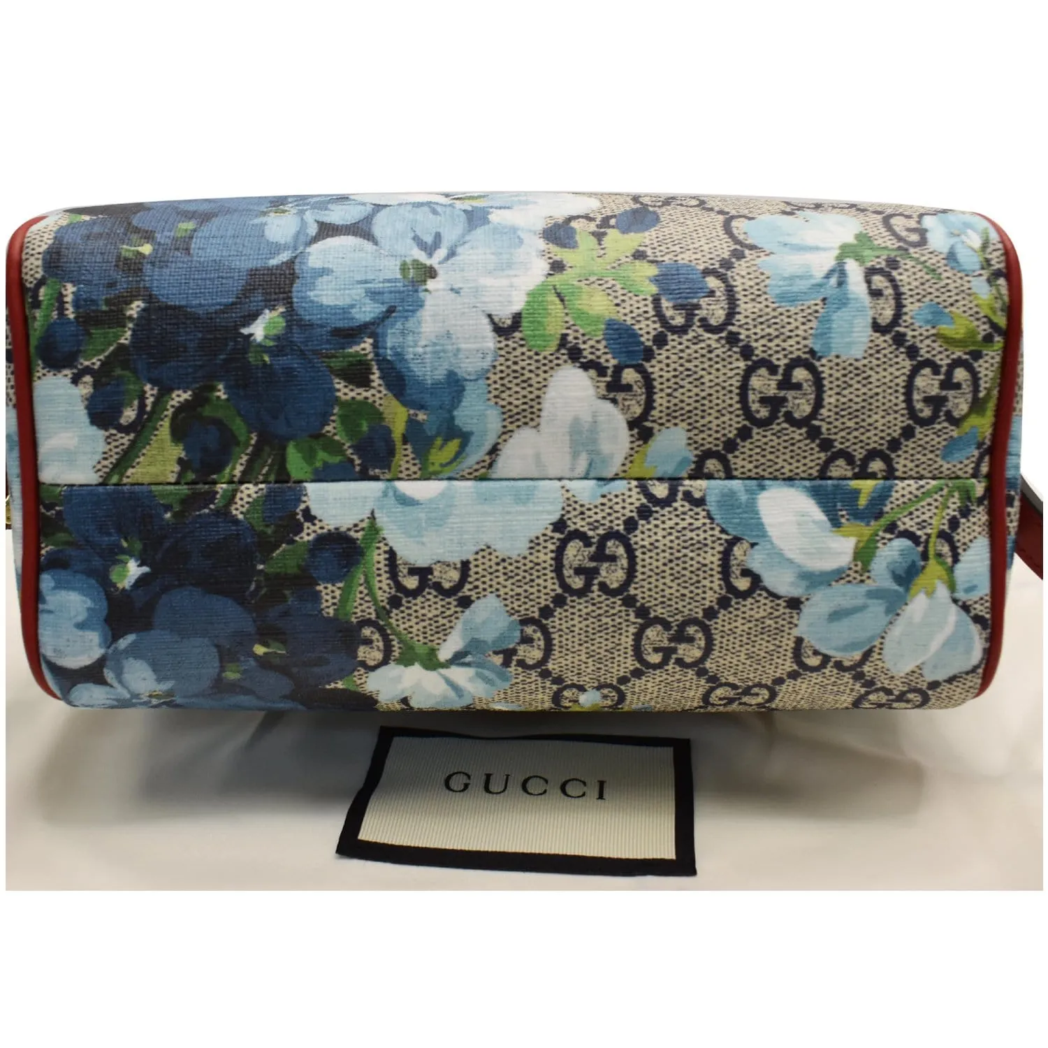 GUCCI Mini Blooms GG Supreme Canvas Top Handle Crossbody Bag Red 546312