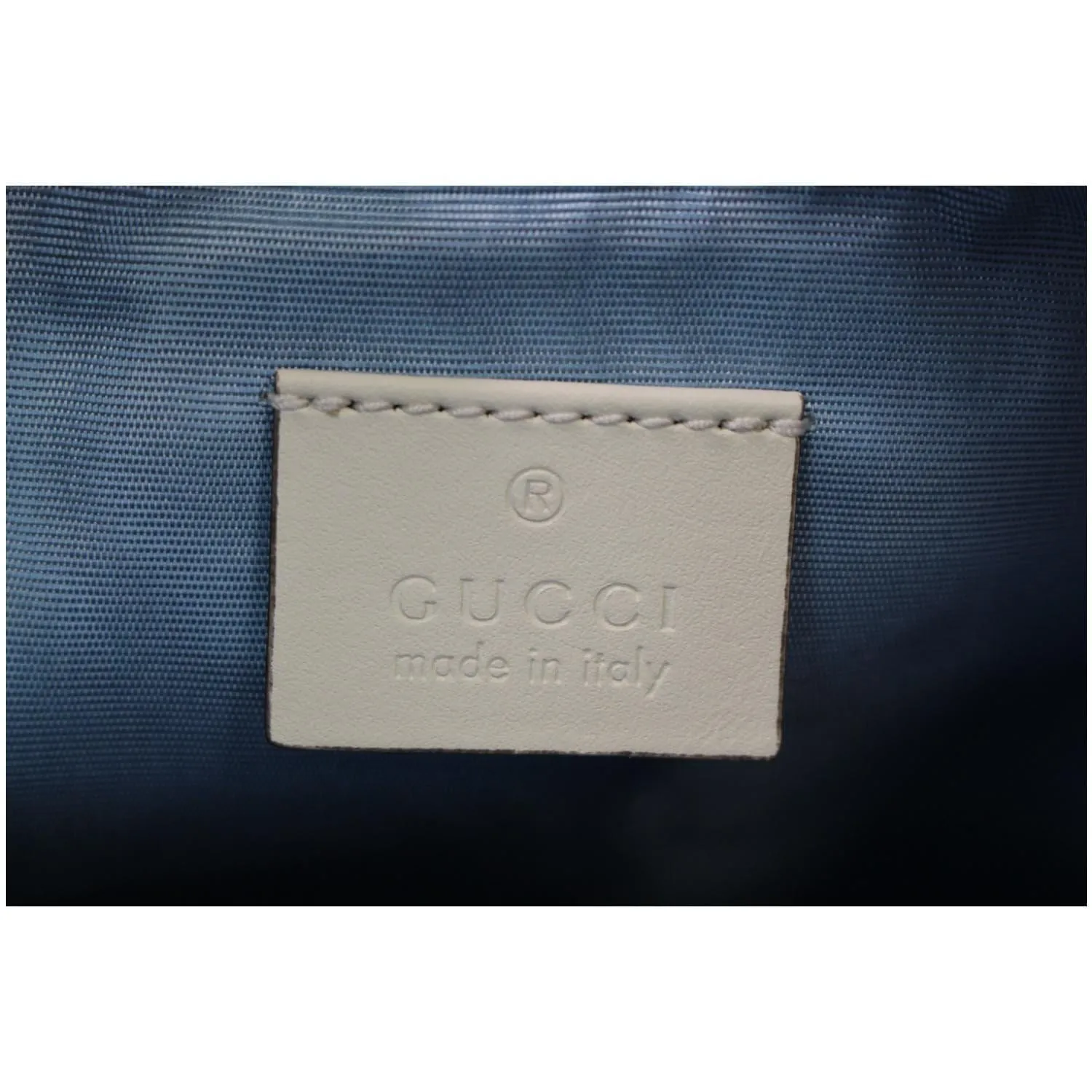 GUCCI Moon Steller Guccy Leather Crossbody Bag Ivory