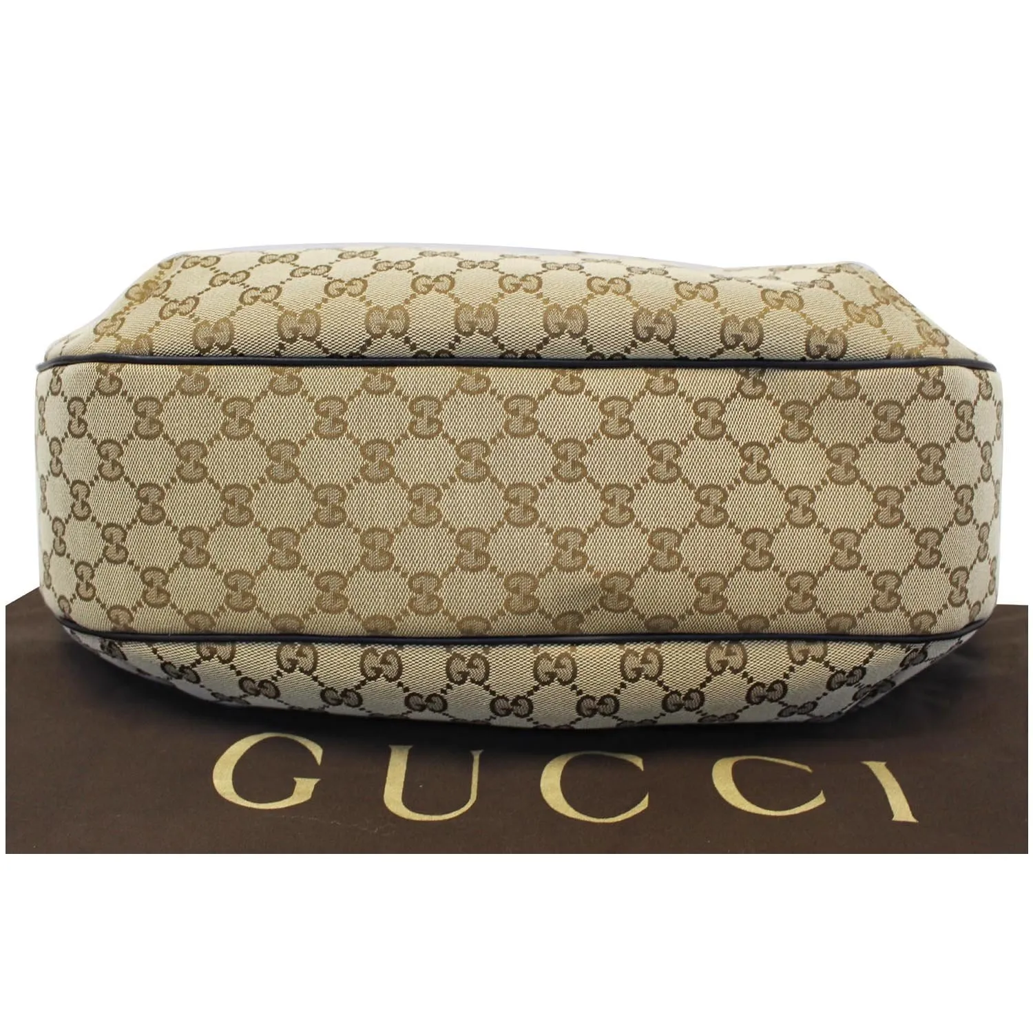GUCCI New Ladies Web GG Canvas Large Hobo Bag Beige 233604