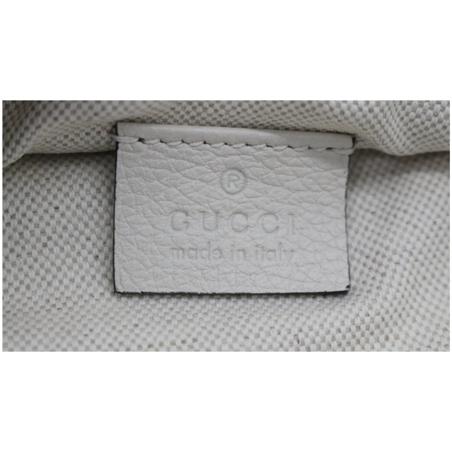GUCCI Print Medium Leather Waist Belt Bag White 530412