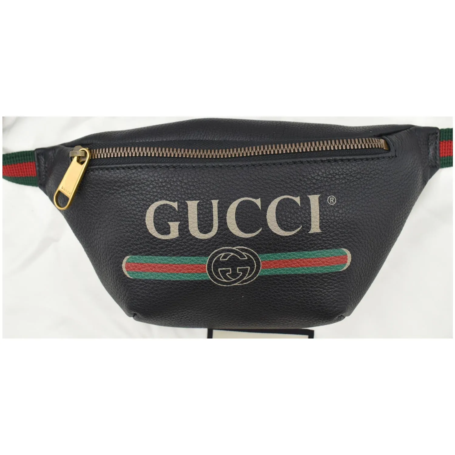 GUCCI Print Small Leather Belt Small Waist Bum Bag Black 527792 - 10% OFF