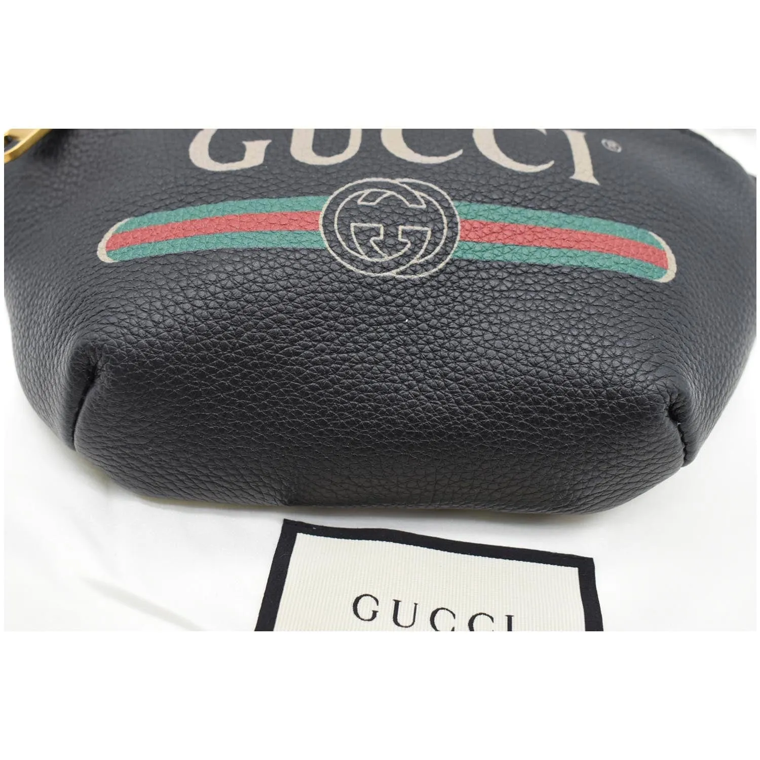 GUCCI Print Small Leather Belt Small Waist Bum Bag Black 527792 - 10% OFF