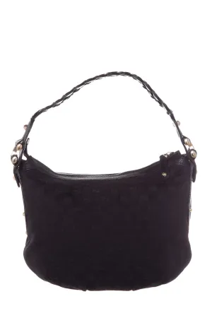 Gucci Vintage Black Monogram Hobo