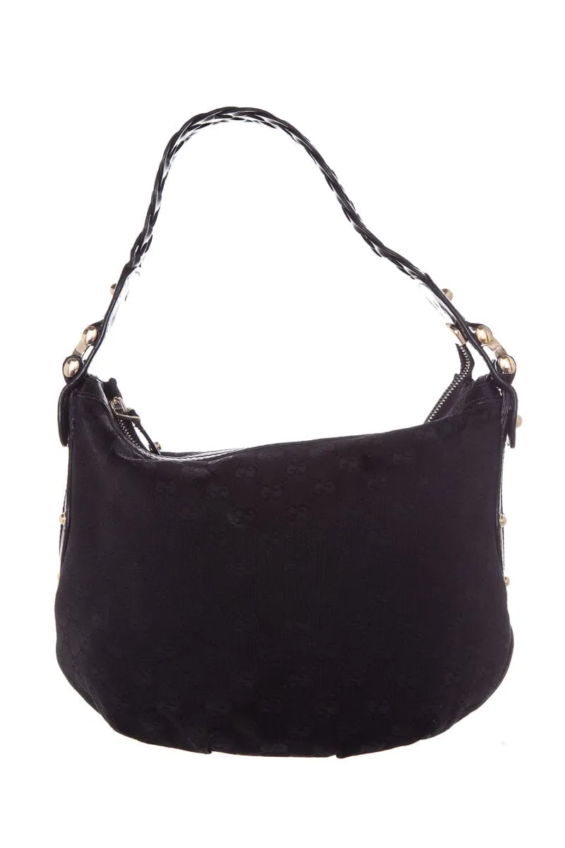Gucci Vintage Black Monogram Hobo